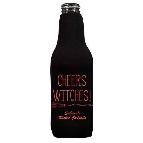 Cheers Witches Halloween Bottle Koozie